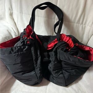 Elegant Black and Red Women's Tote